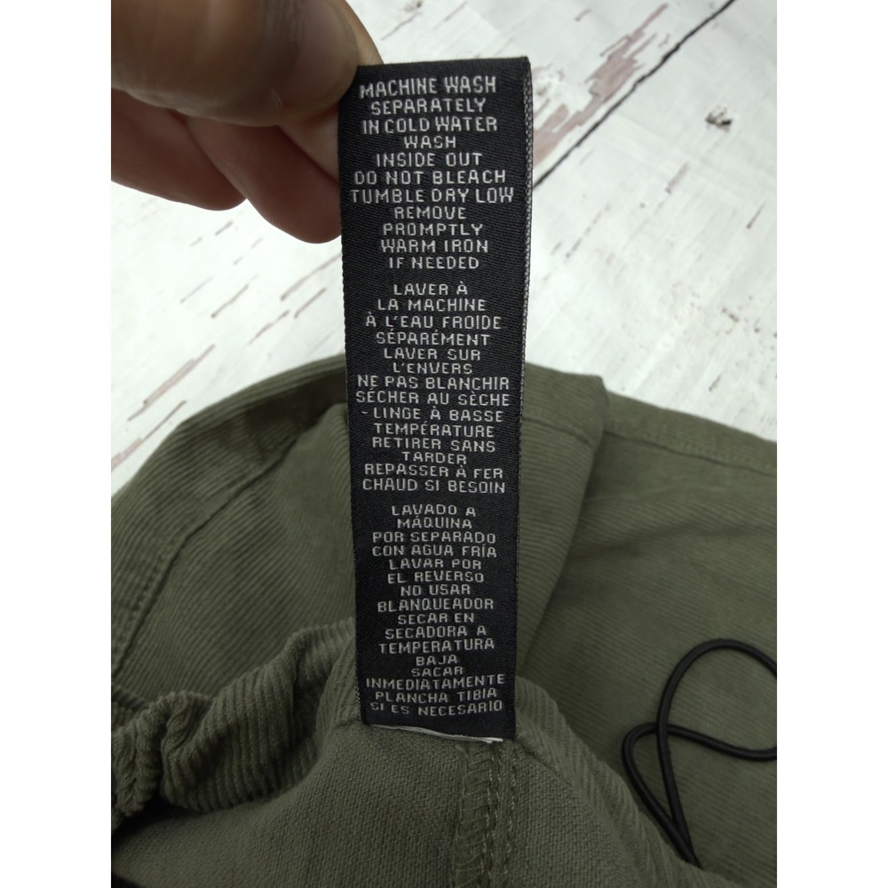 Girl-ish Los Angeles Olive Green Corduroy Mid Rise Utility Jogger Pants Size M - Picture 9 of 9